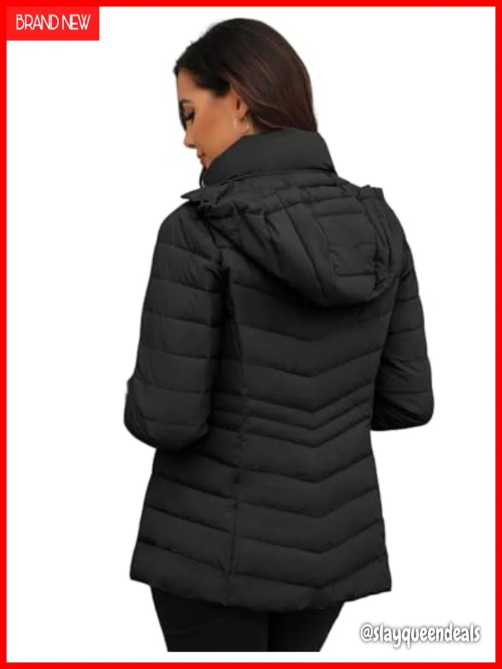 Lightweight Packable Puffer Jacket Down Alternative Hooded Winter Coat
